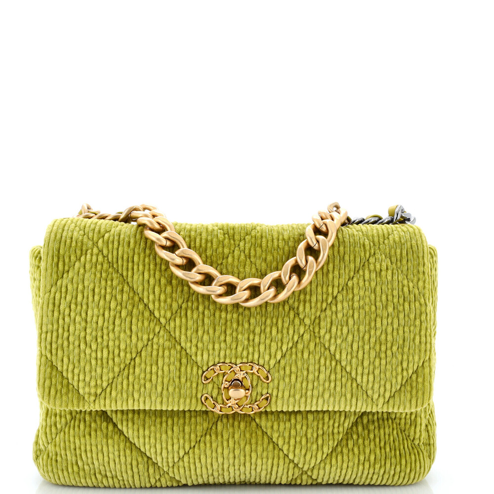 Chanel Medium 19 Flap Bag Quilted Corduroy